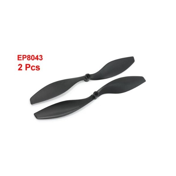 sourcing map 2 x RC Avion Modèle Avion Hélices Props Noir 203x109mm 8x4.3 EP8043