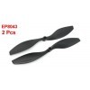 sourcing map 2 x RC Avion Modèle Avion Hélices Props Noir 203x109mm 8x4.3 EP8043