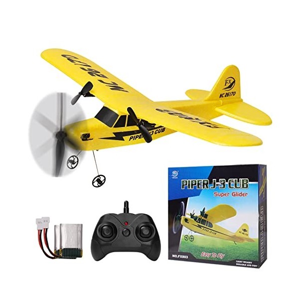 yusvwkj Avion RC facile à piloter en polypropylène expansé avec chargement USB, 2,4 GHz à distance - Convient pour débutants,