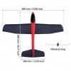 Hawk’S Work Jouet Avion en Mousse, 860mm Super Grand Planeur pour Enfants et Hobbyistes RC 2 Pack 