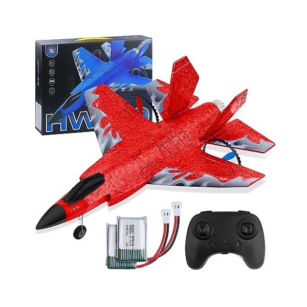 Henakmsl Avion RC 2CH HW39 Fighter Avion télécommandé 2,4 GHz RTF pour débutants, enfants et adultes F35 Avion avec veilleuse