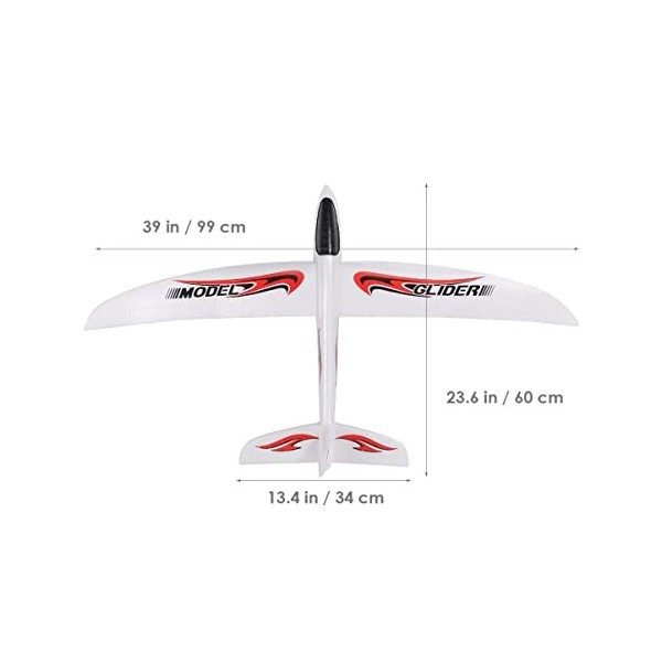 Gadpiparty Avion volant en mousse de 99 cm - Grand jouet dextérieur - Avion léger - Cadeau pour