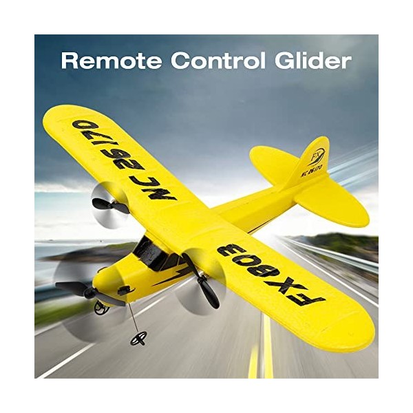 NAVESO Avion radiocommandé 2,4 GHz, avion RC 2 CH, RC avion enfants gyroscope intégré avec équilibrage automatique, avion RC 