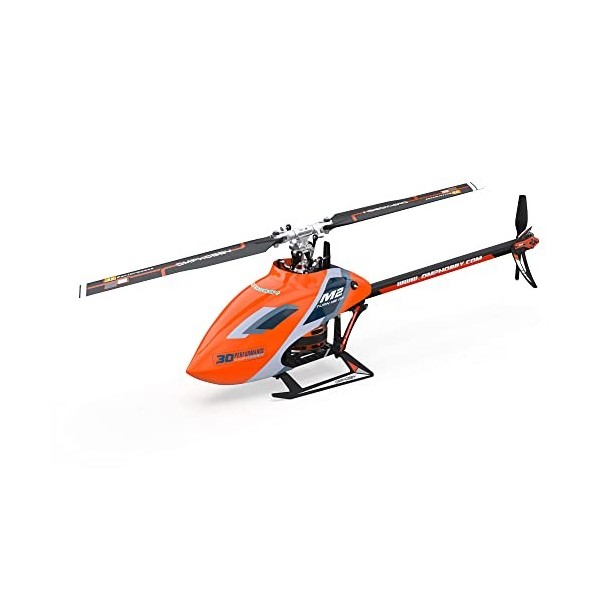 OMPHOBBY M2 Evo Prêt pour Le Vol Rc Helicopter Outdoor Entraînement Direct à Deux Moteurs sans Balais Télécommande 6CH Hélico