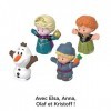 Fisher-Price Little People, 4 figurines Disney La Reine des Neiges, jouet pour enfant, 18 mois et plus, GMJ13