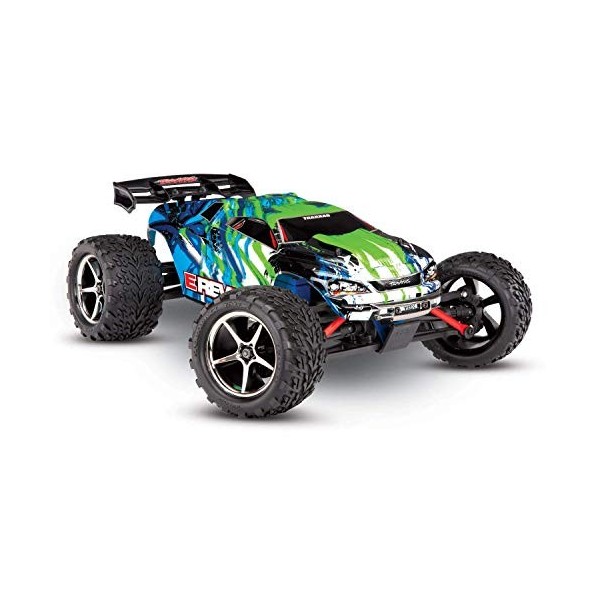 Traxxas E-Revo 4x4 Vert Brushed 1:16 Auto RC électrique Monstertruck 4 Roues motrices 4WD prêt à fonctionner RTR 2,