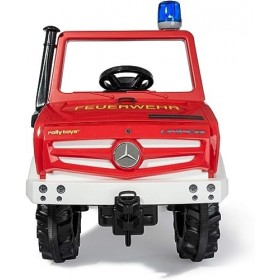 ROLLY TOYS Fire Unimog Pompier Edition 2020 avec remorque Voiture à pédales 3-8 Ans, seringue, Clignotant, Circuit, Frein 0