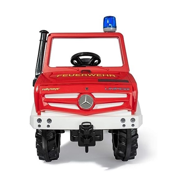 ROLLY TOYS Fire Unimog Pompier Edition 2020 avec remorque Voiture à pédales 3-8 Ans, seringue, Clignotant, Circuit, Frein 0