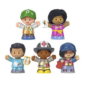 Fisher-Price Little People Coffret de 5 figurines "héros et héroïnes du quotidien", jouet bébé et enfant dès 12 mois, HGR31