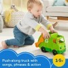 Fisher-Price Little People Recycling Truck, Push-Along Musical Toy with Figure for Toddlers and Preschool Kids Ages 1 to 5 Ye