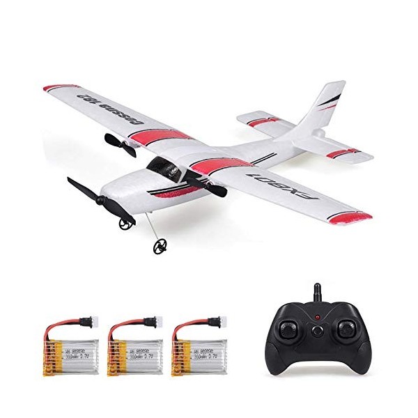 Goolsky Avion FX801 Cessna 182 2,4 GHz 2CH RC Avion extérieur pour enfants garçons avec 2 piles