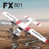 Goolsky Avion FX801 Cessna 182 2,4 GHz 2CH RC Avion extérieur pour enfants garçons avec 2 piles