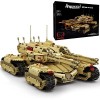 SDXFUWA 20020 MOC Tank, Char de Combat Principal Leopard 2, Char de Transport Télécommandé, Modèle de Char Militaire APP + RC