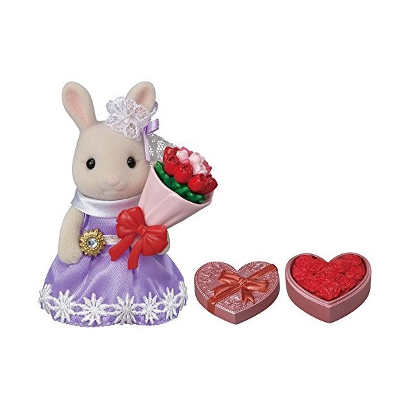 Sylvanian Families - 5369 - La grande soeur lapin crème et son bouquet de fleurs