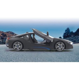 Jamara - 404570 - Voiture Avec Porte Radiocommandé - Bmw I8 - Noir - Echelle 1/14