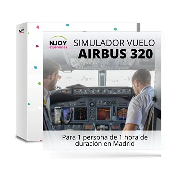 NJOY Experiences - Coffret Cadeau - Simulateur Vol Airbus 320_Madrid