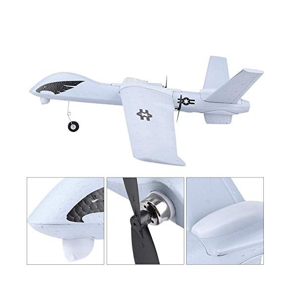 Vikye Kit Avion RC, Z51 660mm envergure KIT Avion RC Bricolage télécommande Avion RC modèle 2.4G 2CH EPP Planeur Additional L