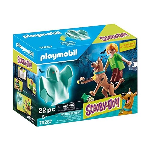 Playmobil 70287 Scooby-DOO! Scooby & Sammy avec fantôme - Scooby-Doo ! - Scooby-Doo ! - Aventure Amis