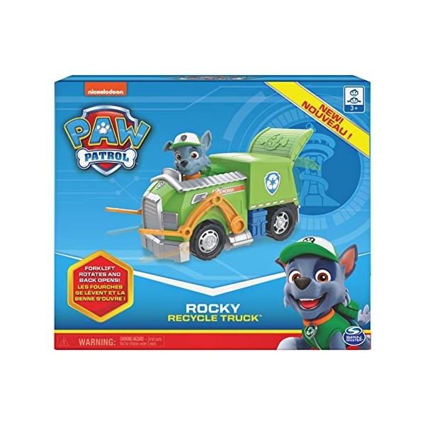 PAW PATROL - 6054971 - Véhicule Miniature - Véhicule Miniature - Rocky - Véhicule Miniature - Enfant à Partir de 3 Ans - Mult