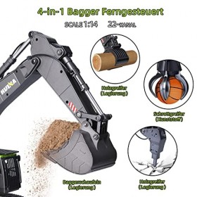 Pelleteuse Télécommandée Tracteur Enfant Pelle Entièrement Fonctionnelle Pelleteuse Enfant 22 Canaux Jouets de Pelleteuse rc 