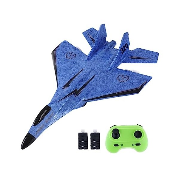 chiwanji 2.4G Télécommande Avion SU27 RC Avion EPP Mousse avec Batteries Rechargeables Prêt à Voler Jouets de Plein Air pour 