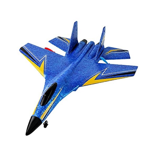 LOVIVER 2.4G 2CH RC Avion Mousse Jouets Volants Extérieurs Télécommande Avion Planeur Combattant RC Avion à Voilure pour Garç