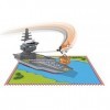 Majorette - 213089802 - Vehicule Miniature - Planes - Avion RadioCommande - Whirly Dusty - Porte avion 30 par 20 cm