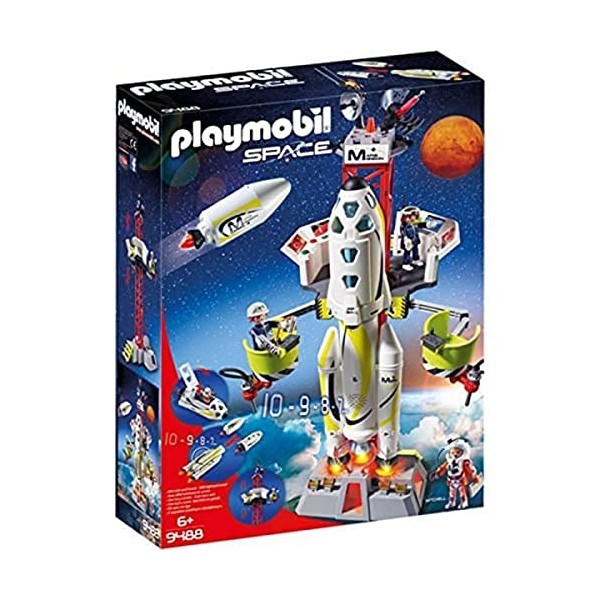 PLAYMOBIL 9488 Fusée Mars avec plateforme de lancement- - Space- Mission sur Mars espace