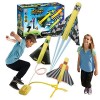 Stomp Rocket L`Original Stunt Planes Recharge - 1 Avion en Mousse Wildcat - Cadeaux STIM dextérieur pour garçons et Filles -