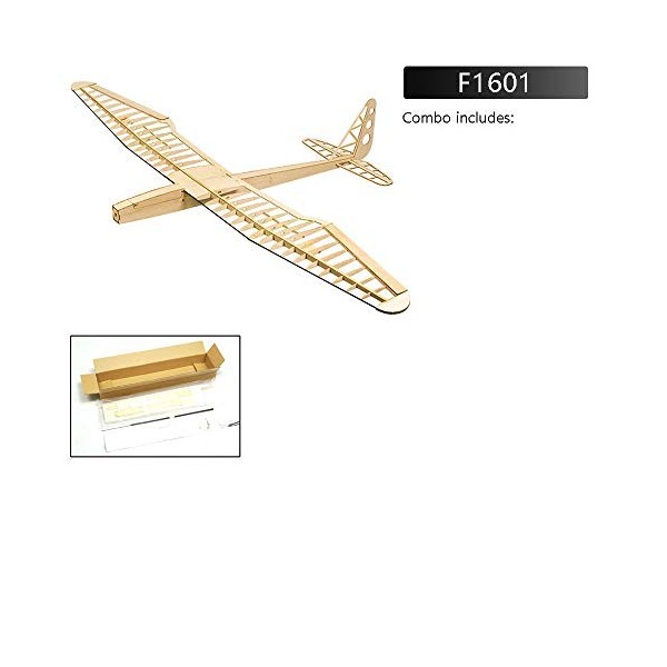 DW Hobby F1601 Planeur électrique Sunbird Envergure 1600 mm en bois de balsa