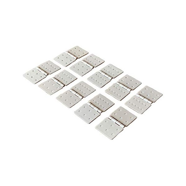 VUNIVERSUM Lot de 20 mini charnières en nylon - 37 x 20 mm - Pour avion - Voilier - Aileron - Blanc