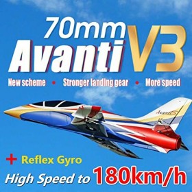 SZITW Avion RC 6CH 180 km/h, avion de course, ventilateur canalisé de 70 mm, planeur davion EDF Jet V3 RC, 41 pouces, grande