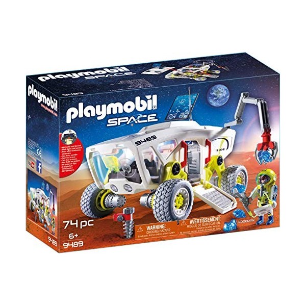 Playmobil 9489 Véhicule de Reconnaissance Spatiale- Espace - Mission sur Mars Espace - avec des équipements pour étudier la S