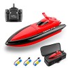 Goolsky Bateaux télécommandés 2,4 G 20 km/h RC Bateau jouet cadeau pour enfants adultes garçons filles avec sac