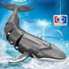 Luckits Requin Telecommandé, Télécommandé Requin Bateau Jouet RC Requin Simulation Shark Speedboat, Jouet de Piscine deau Re