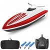 Goolsky RC Bateau télécommande Bateau de Course 2.4 GHz Jouet étanche pour lac Piscine mer Cadeau pour Enfants garçons Filles