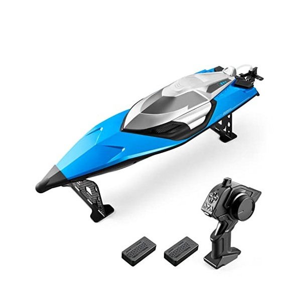 HUIOP RC Bateau Télécommande Bateaux 70km/h Haute Vitesse 2.4GHz RC Bateau Jouet Cadeau pour Enfants Adultes Garçons Accéléra