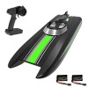 Duisger Bateau télécommandé 30km/h Haute Vitesse 2.4GHz télécommande Bateau Jouet Cadeau pour Enfants Adultes garçons Alarme 