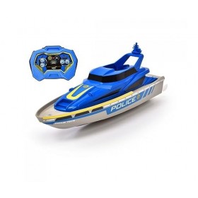Dickie Toys - Bateau de Police RC - Bateau télécommandé en Forme de Police à partir de 6 Ans, Bateau avec télécommande et Pil