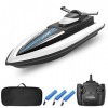 Goolsky RC Bateau télécommande Bateau de Course 2.4 GHz Jouet étanche pour lac Piscine mer Cadeau pour Enfants garçons Filles