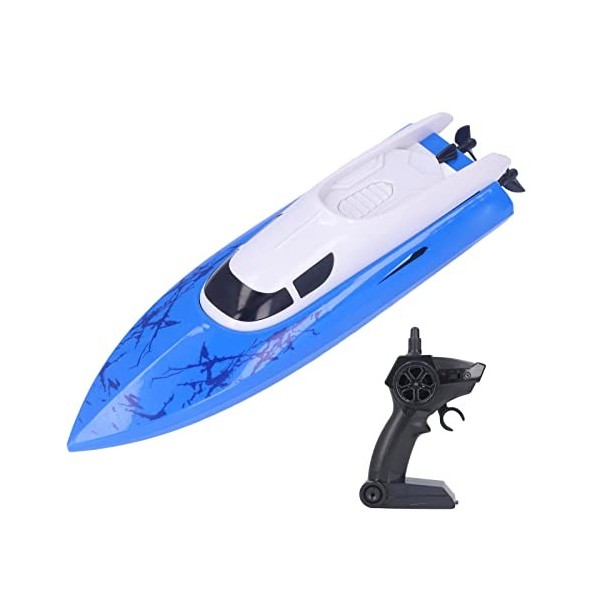 Keenso Mini Bateau télécommandé pour Enfants à Grande Vitesse, Bateau Jouet électriqueFil 2.4G pour Piscines et Lacs 607 Ble