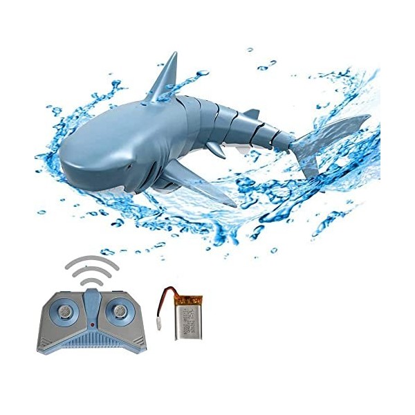 OBEST Jouet Bateau de Requin télécommande 2,4 GHz, RC Shark Bateau, Jouet de Bateau Requin de Radiocommandé, Electric Racing 
