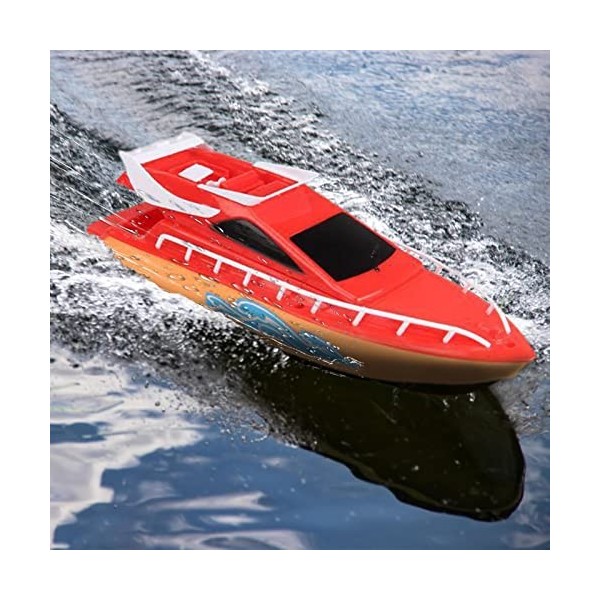 lembrd Bateau Telecommandé pour Enfant, Bateaux RC Course Télécommandé Haute Vitesse 2,4 GHz Bateau Radiocommandé pour Piscin