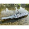 Télécommande Hélicoptère Porte-avions Amphibie Navire Dassaut Grande Simulation Modèle Électrique Télécommande Bateau Enfant