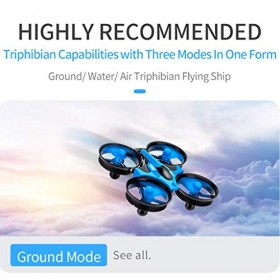 SM SunniMix Aéroglisseur Radiocommandés avec 2,4G Bateau Télécommandé Aéroglisseur RC, Air Trois en Une Jouet Télécommande