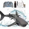 OBEST 2.4 GHz Jouets RC Requin Flexibles, Noir Bateau télécommande, Requin Speedboat, électrique contrôle Simulation Shark To