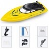 Yinuoday Bateau Télécommandé 2. Bateau Rc 4 Ghz pour Adultes Enfants Bateau Jouet à Grande Vitesse pour Piscines Étangs de La