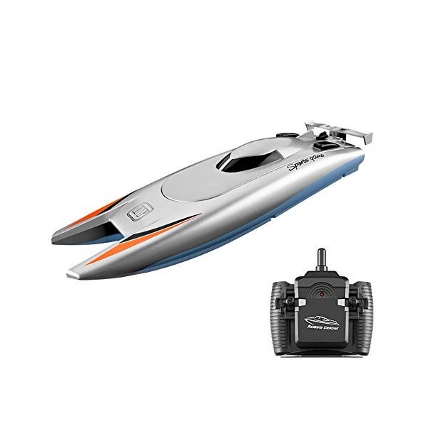 GoolRC Bateau RC pour enfants et adultes 25 km/h, bateau de course à grande vitesse, 2 canaux, pour piscine, bateau de course