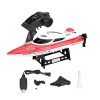 Dilwe RC Bateau de Course, 2.4GHz 4 canaux Mini Bateau Racing RC Modèle Véhicule Navire Jouet pour Enfants Red 