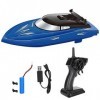 Dilwe RC Bateau, 2.4G Étanche Télécommande Bateau Haute Vitesse RC Navire Speedboat Enfants Jouet Modèle Cadeaux Bleu 